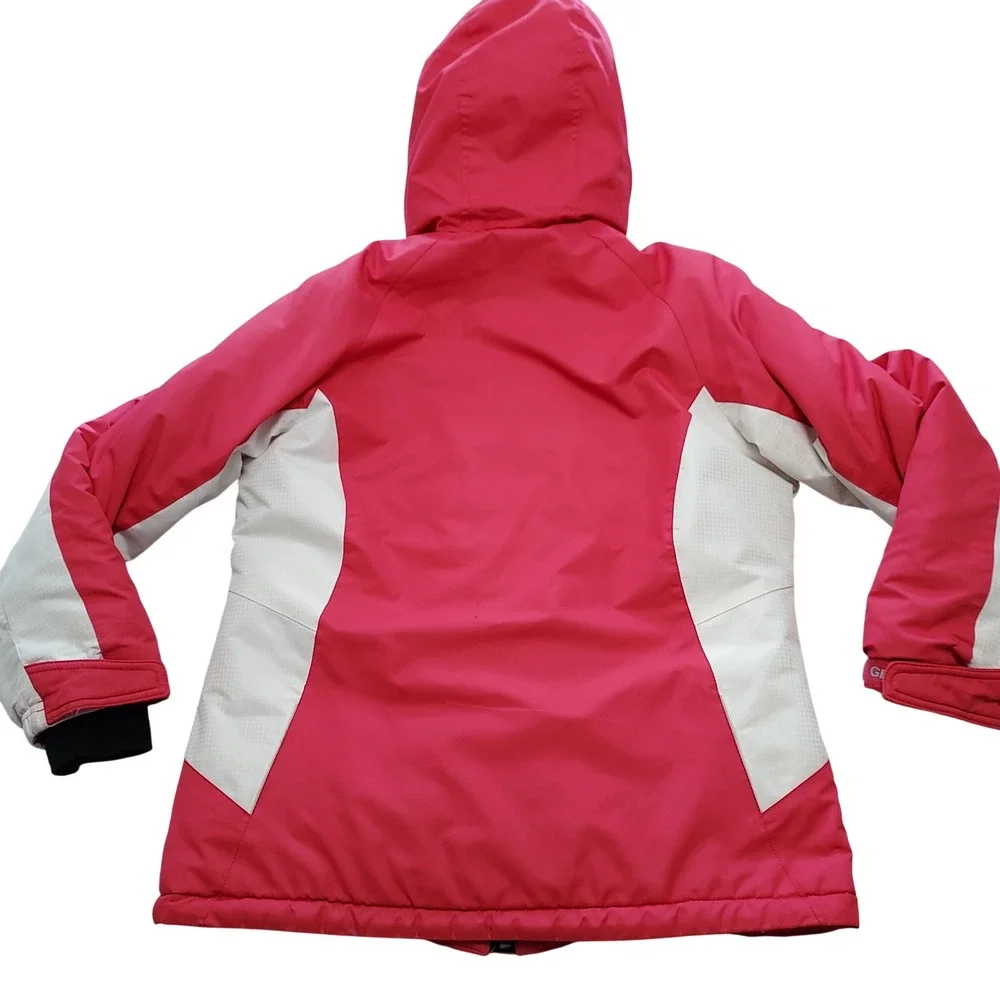 Gerry Girls Pink White Colorblock Hooded Ski Jacket Insulated Winter Coat